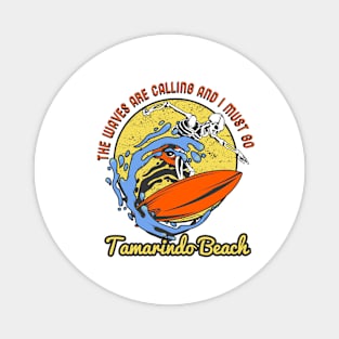 Tamarindo Beach skeleton surfer Magnet